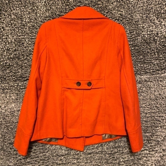 EUC Womens Old Navy Orange Wool Coat US Size Medium - Picture 6 of 6